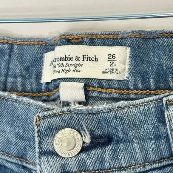 Abercrombie & Fitch Ultra High Rise 90s Straight Jean Vintage Comfort Stretch‎ - Picture 8 of 13
